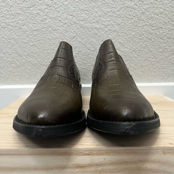 Frye Billy Shootie Rosemary Green Western Ankle Boots 7 - Picture 7 of 7